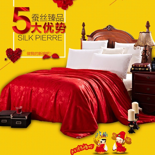 結(jié)婚被子大紅蠶絲被-你準備了嗎[常久]
